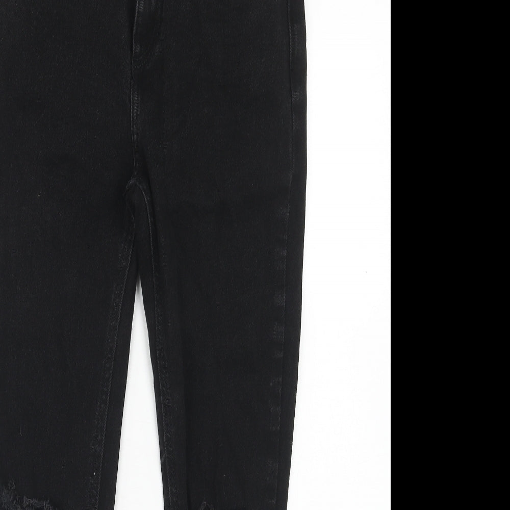 New Look Womens Black Cotton Skinny Jeans Size 10 Regular Button