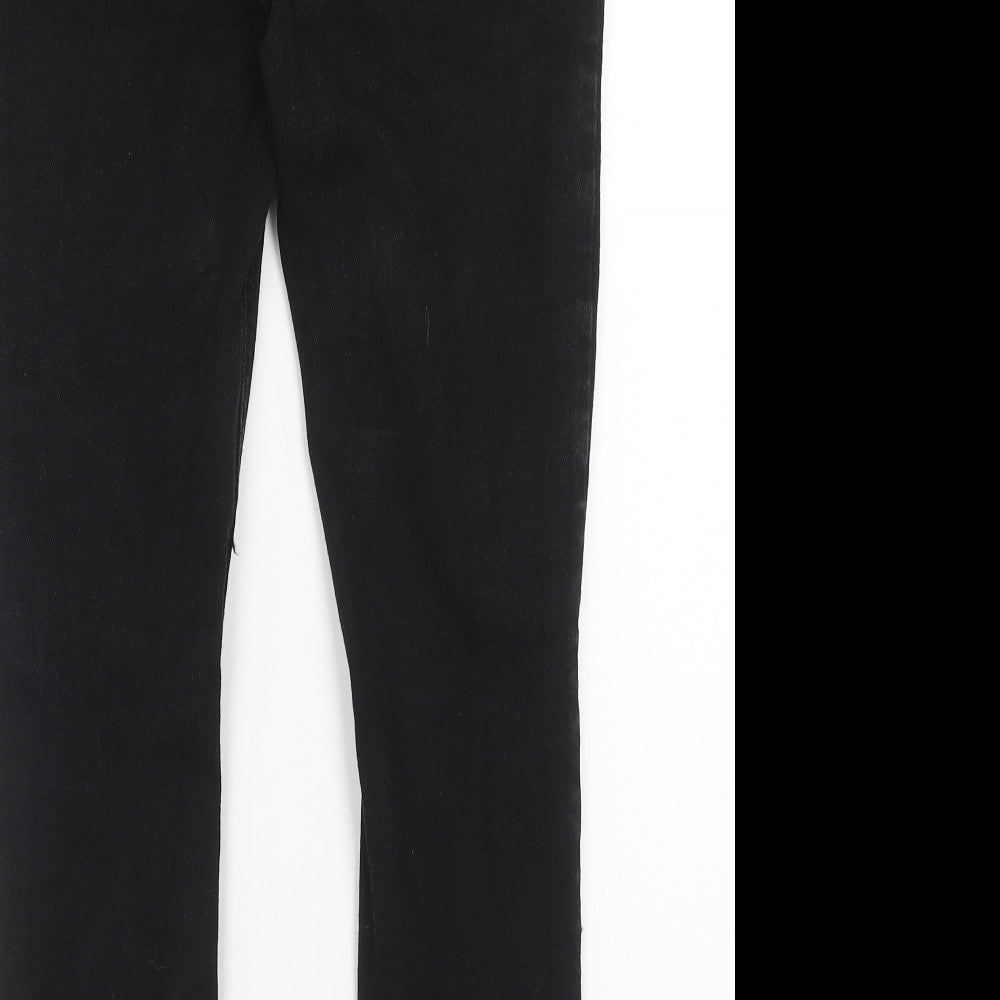 New Look Womens Black Cotton Skinny Jeans Size 10 Regular Button