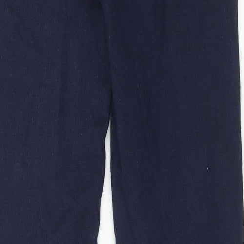 Marks and Spencer Girls Blue Cotton Skinny Jeans Size 10-11 Years Regular Button