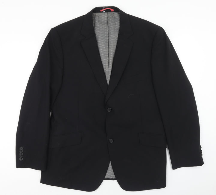 Taylor & Wright Mens Black Wool Jacket Blazer Size 42