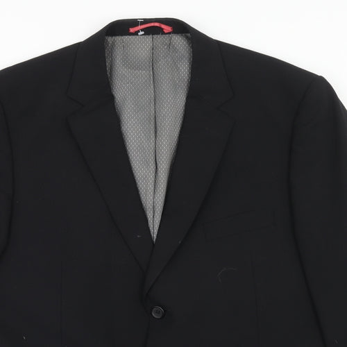 Taylor & Wright Mens Black Wool Jacket Blazer Size 42