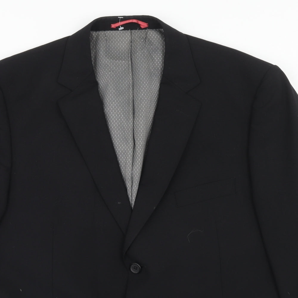 Taylor & Wright Mens Black Wool Jacket Blazer Size 42