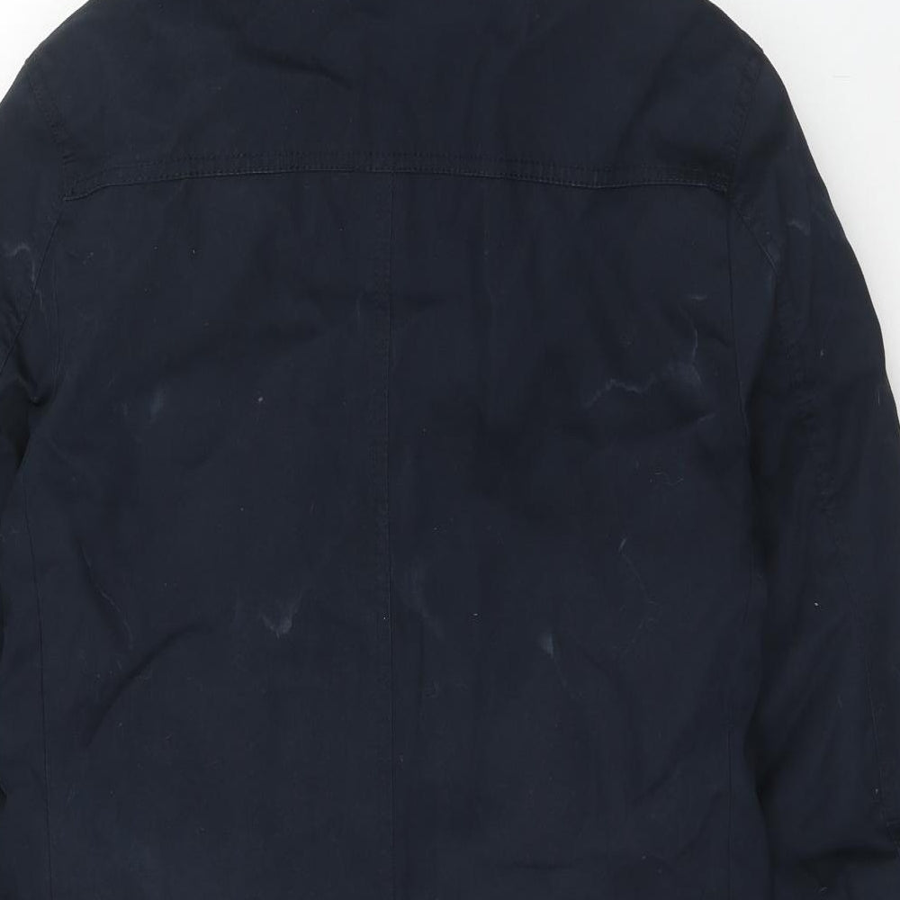 Cedar Wood State Mens Black Rain Coat Coat Size S Zip