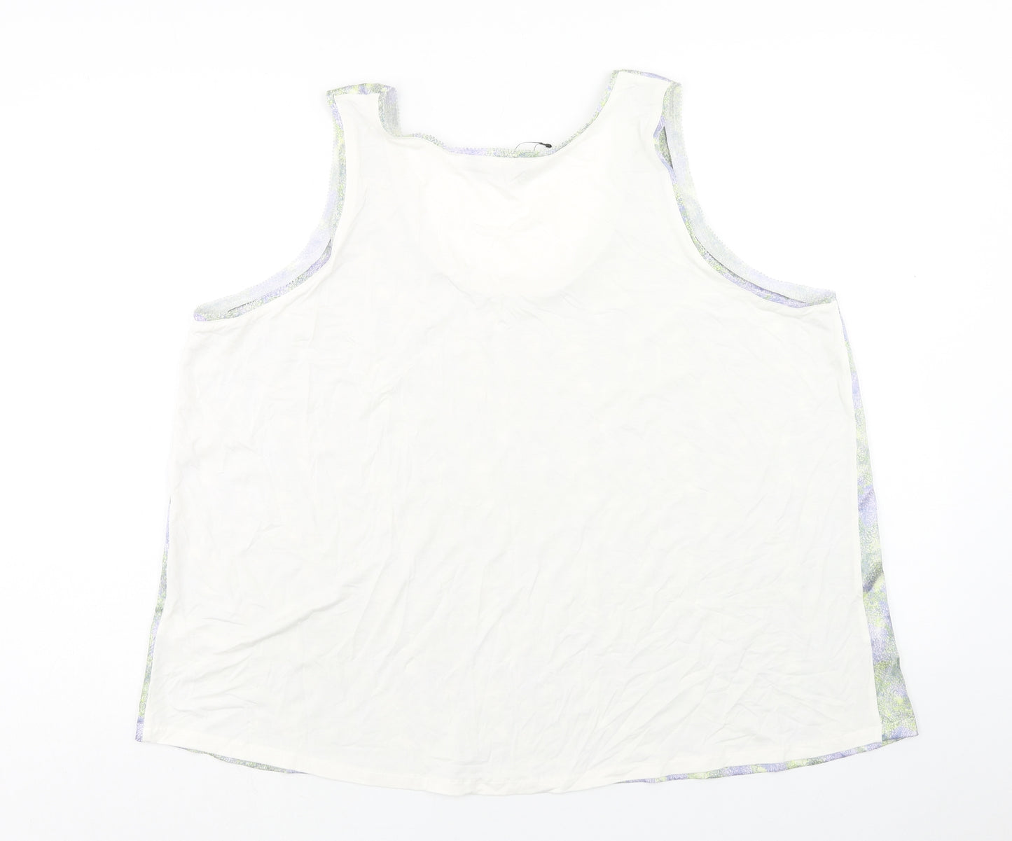 Marks and Spencer Womens Multicoloured Geometric Polyester Basic Blouse Size 18 Scoop Neck