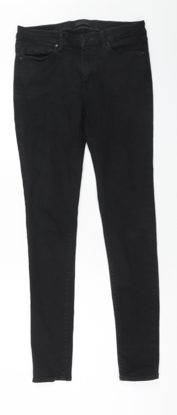Uniqlo Womens Black Cotton Skinny Jeans Size 28 in L33 in Regular Button