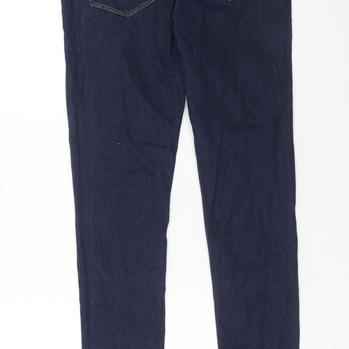 H&M Womens Blue Cotton Skinny Jeans Size 27 in Regular Button