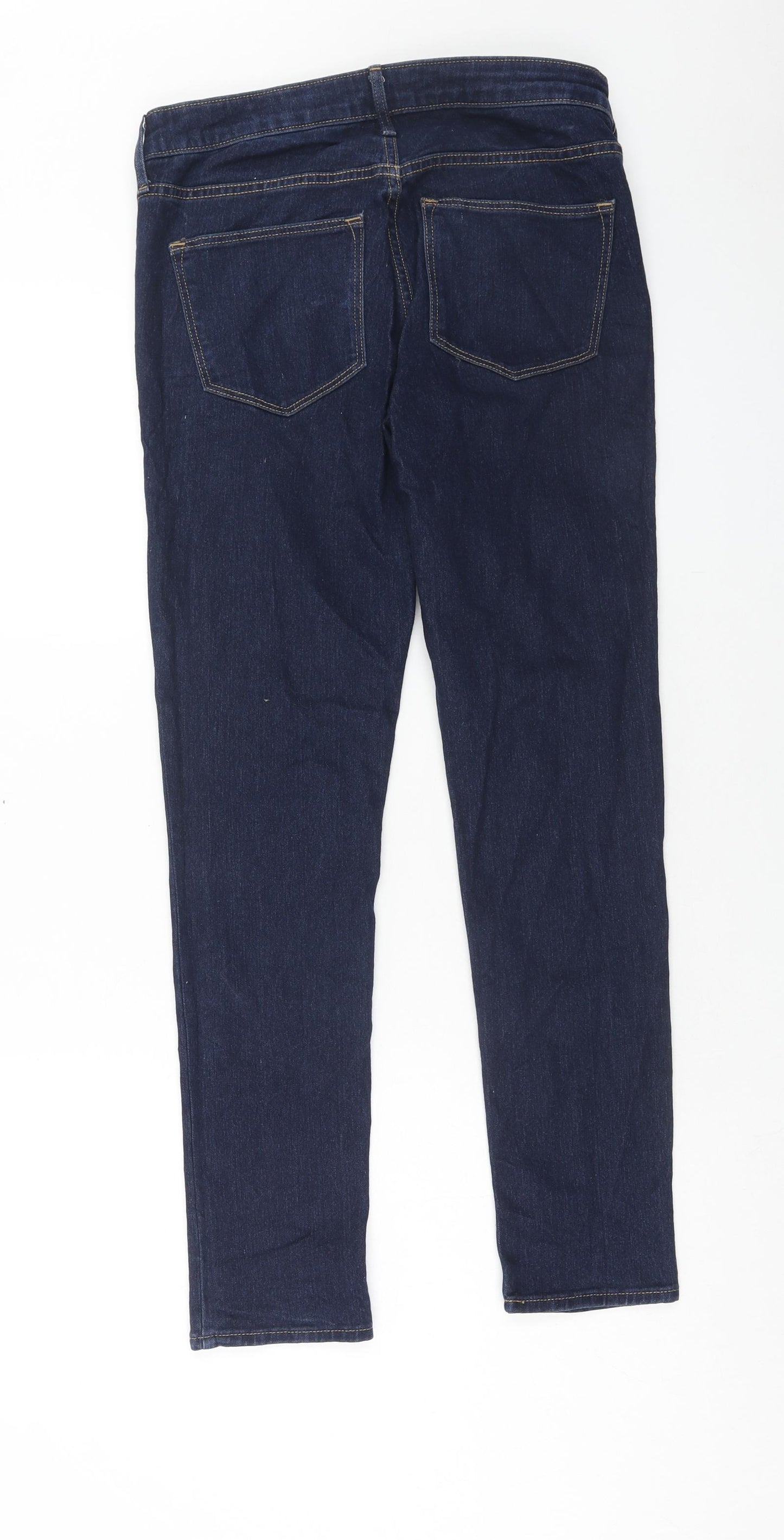 H&M Womens Blue Cotton Skinny Jeans Size 27 in Regular Button