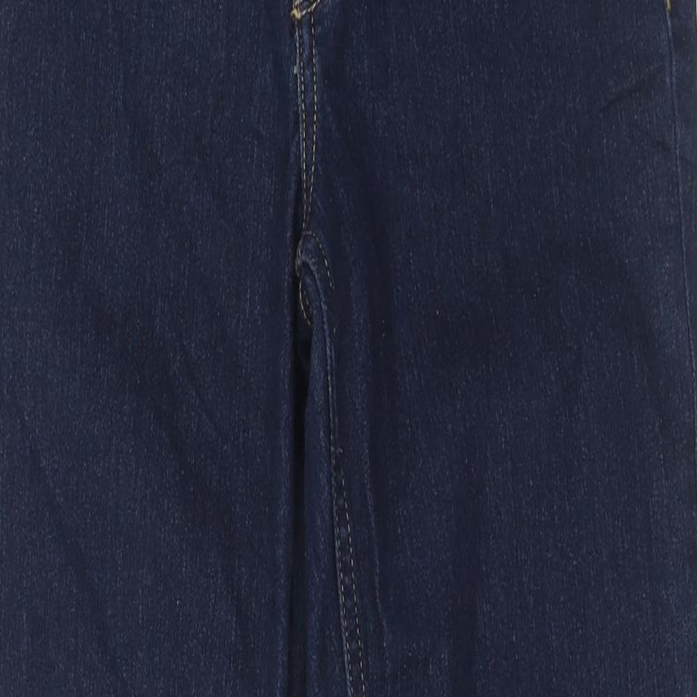 H&M Womens Blue Cotton Skinny Jeans Size 27 in Regular Button