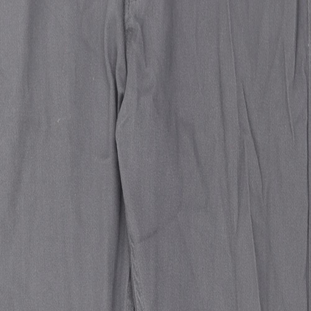 Denim & Co. Mens Grey Cotton Straight Jeans Size 34 in L30 in Slim Zip