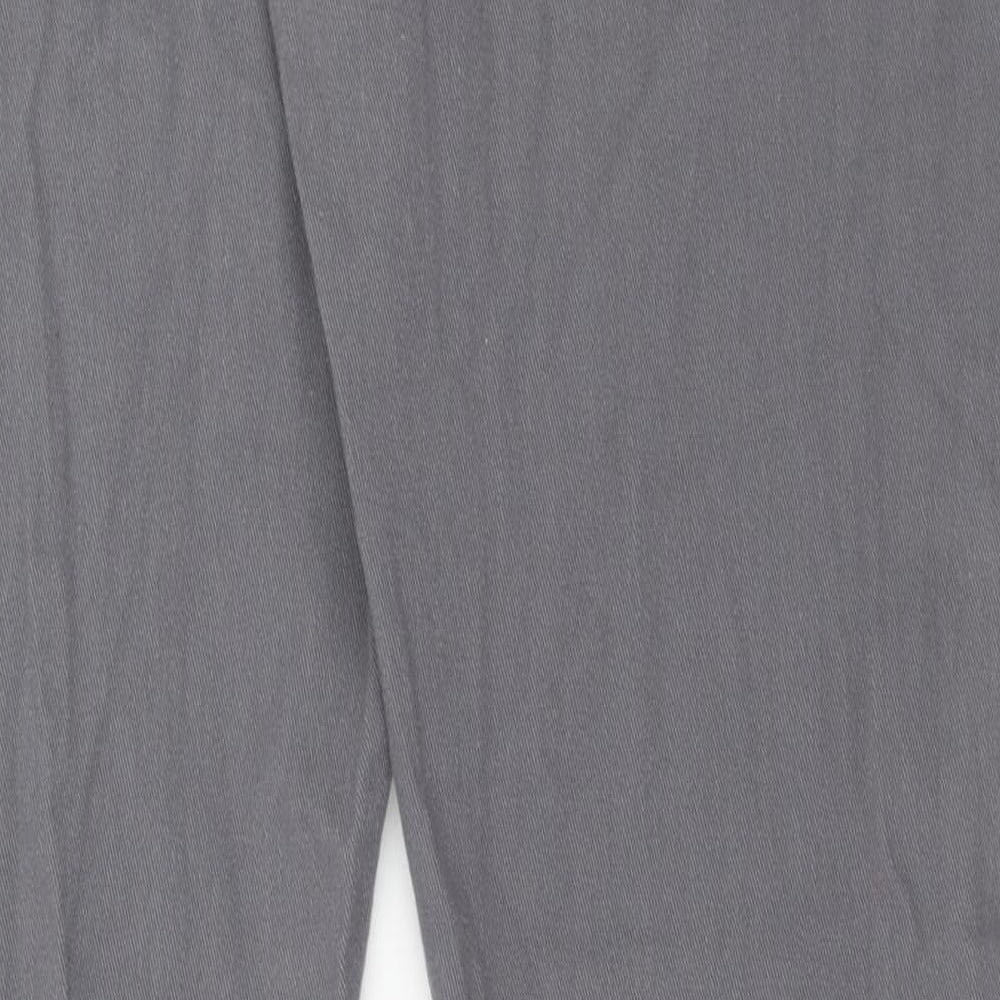 Denim & Co. Mens Grey Cotton Straight Jeans Size 34 in L30 in Slim Zip