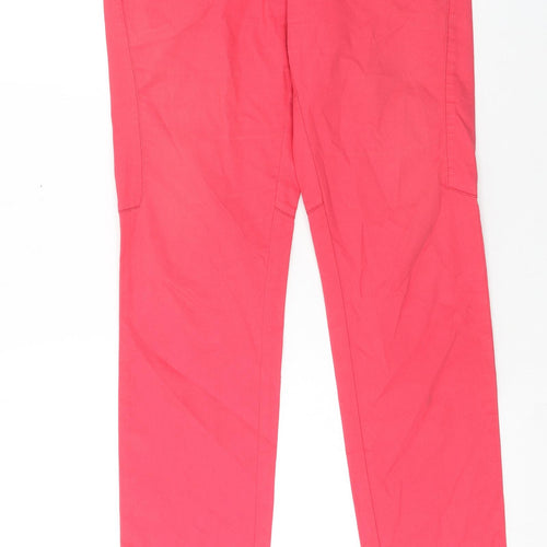 Comma Womens Pink Cotton Straight Jeans Size 10 Regular Zip