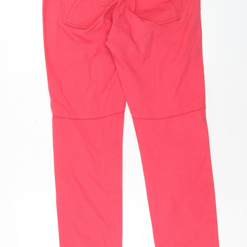 Comma Womens Pink Cotton Straight Jeans Size 10 Regular Zip