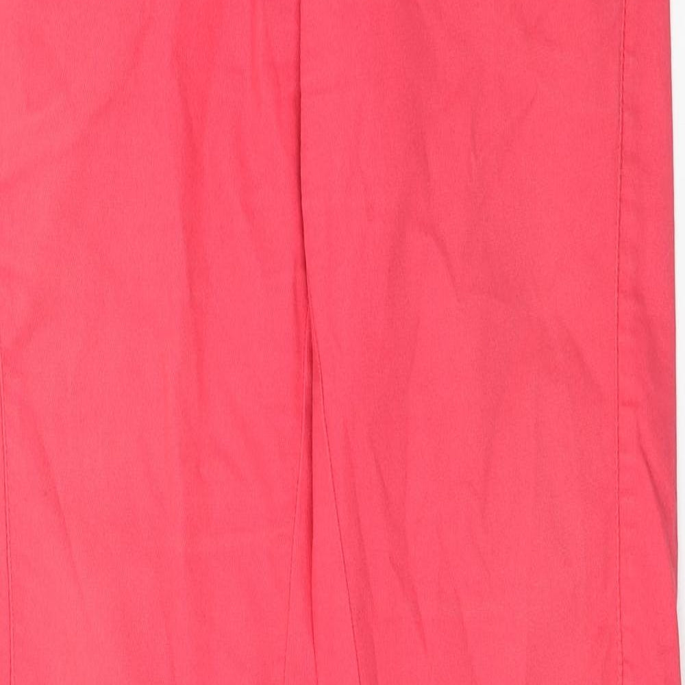 Comma Womens Pink Cotton Straight Jeans Size 10 Regular Zip