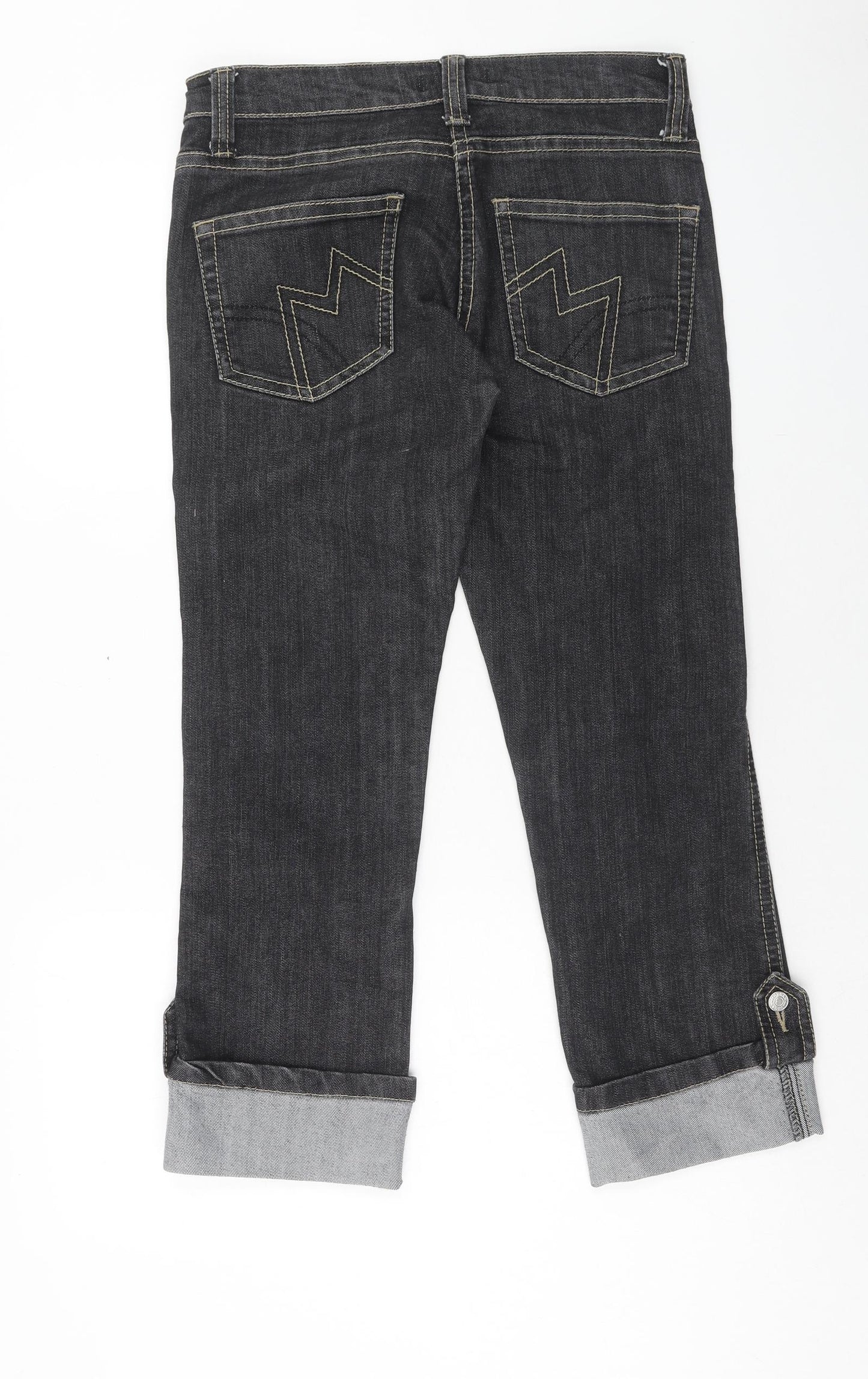Morgan de Toi Womens Black Cotton Straight Jeans Size 30 in Regular Zip