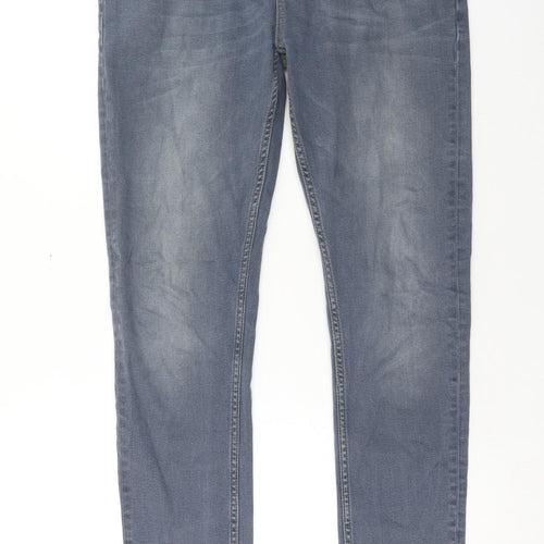 ASOS Mens Blue Cotton Skinny Jeans Size 34 in L32 in Regular Button