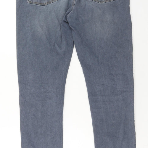 ASOS Mens Blue Cotton Skinny Jeans Size 34 in L32 in Regular Button