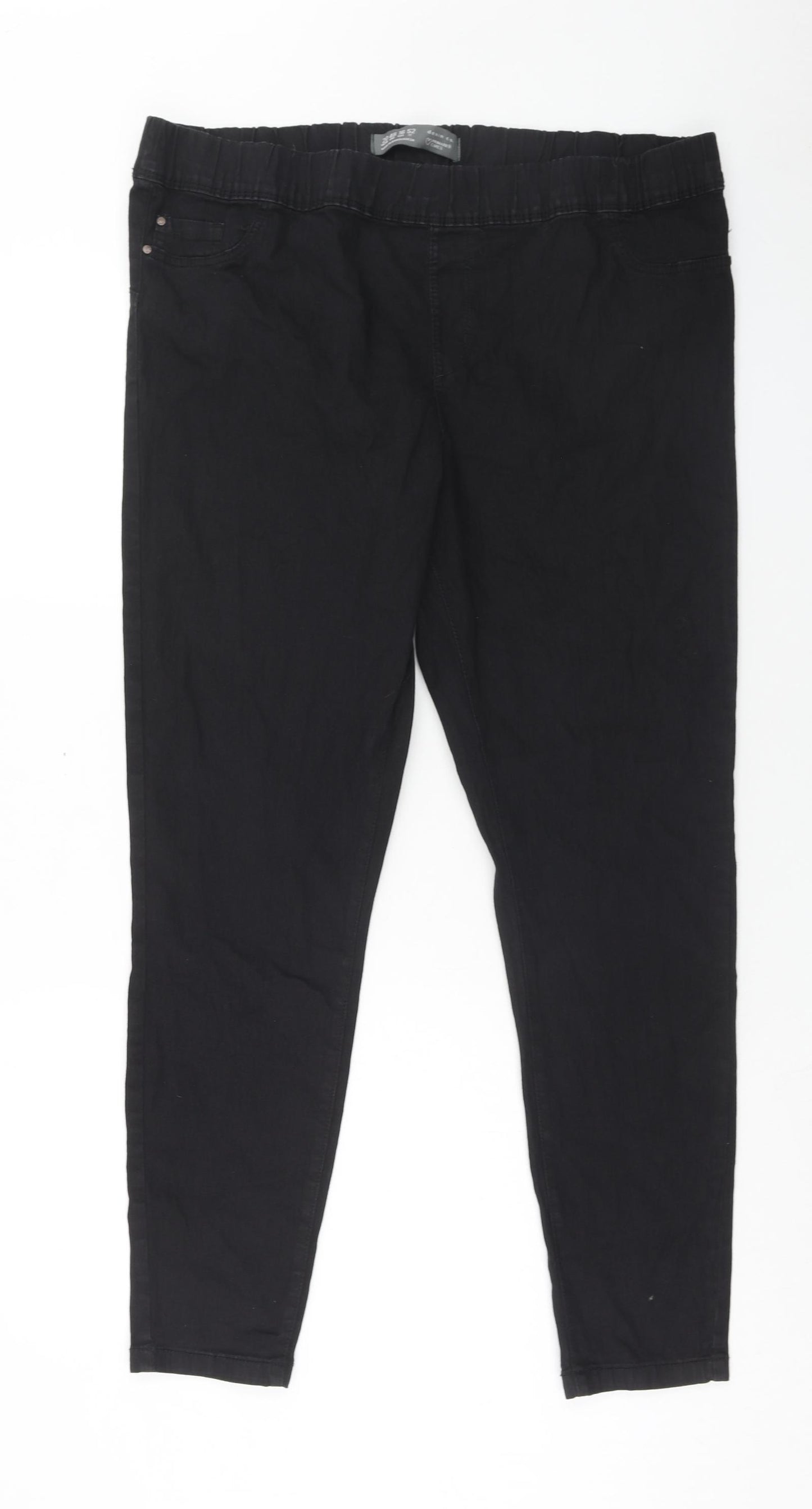 Denim & Co. Womens Black Cotton Jegging Jeans Size 20 Regular