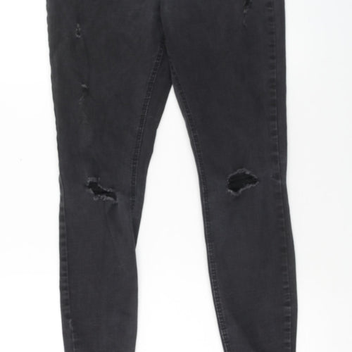 Denim & Co. Womens Black Cotton Skinny Jeans Size 12 Regular Zip