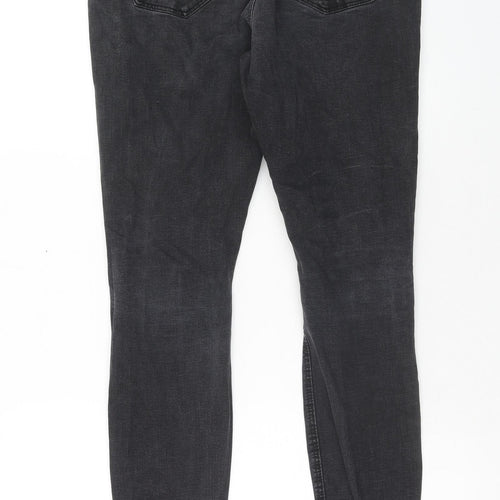 Denim & Co. Womens Black Cotton Skinny Jeans Size 12 Regular Zip