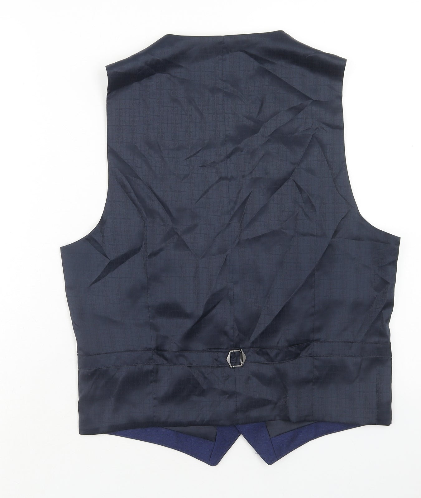 Marks and Spencer Mens Blue Wool Jacket Suit Waistcoat Size S