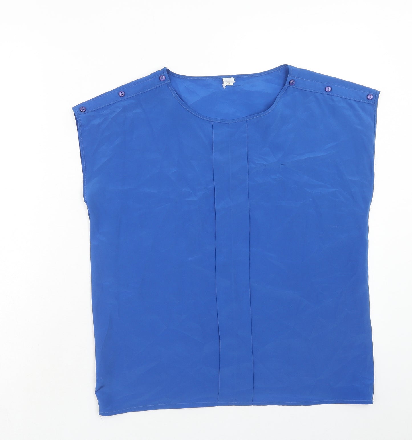 MIA Womens Blue Polyester Basic Tank Size 12 Round Neck