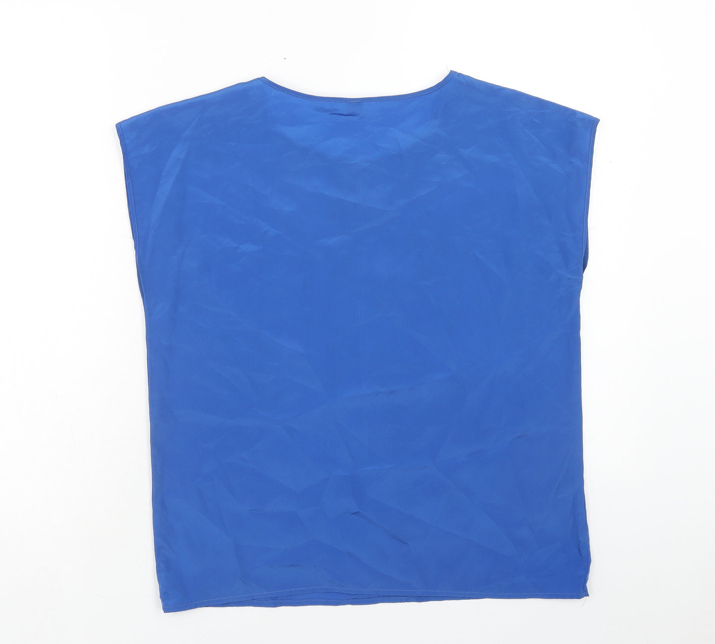 MIA Womens Blue Polyester Basic Tank Size 12 Round Neck