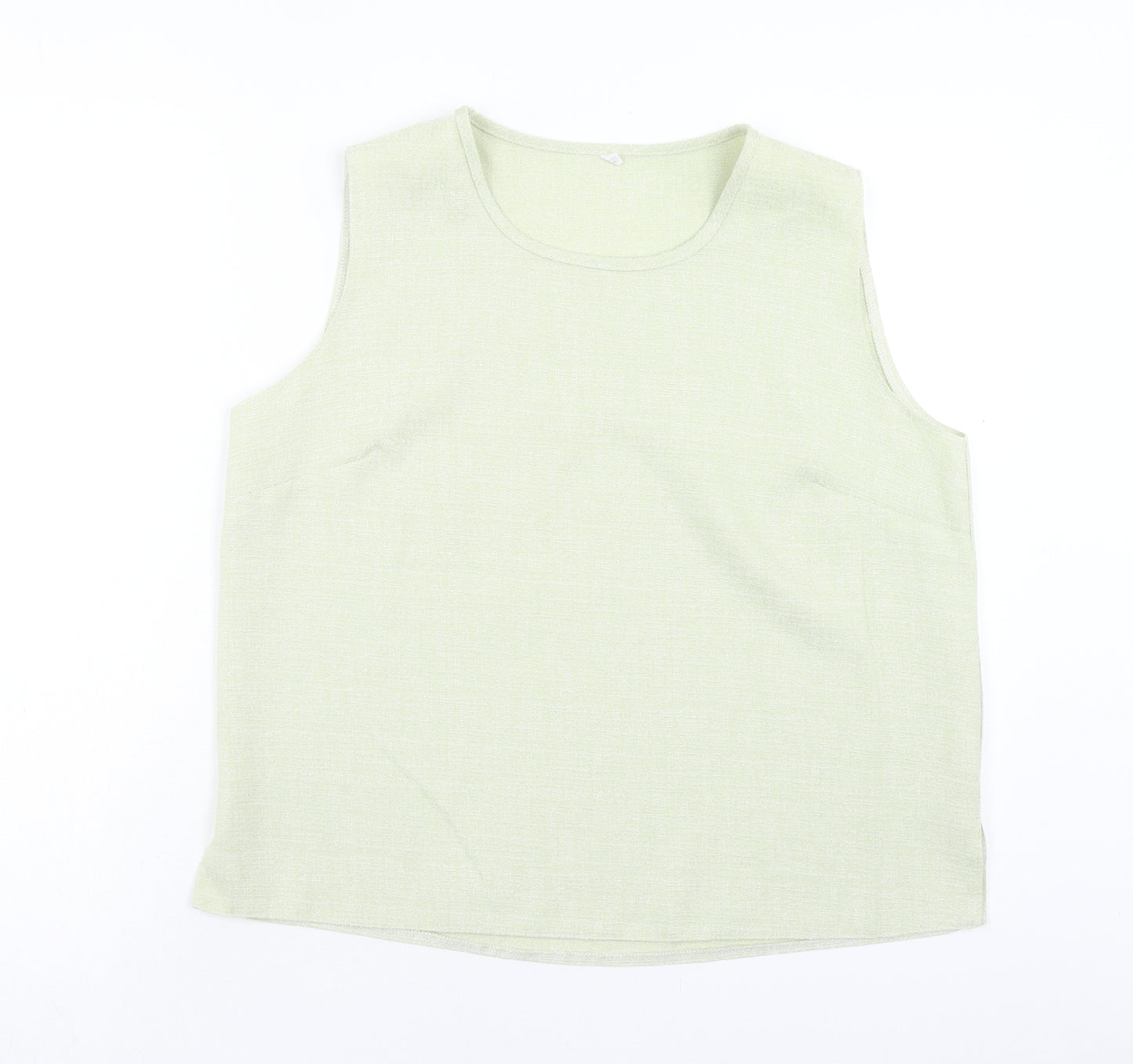Preworn Womens Green Polyester Basic Tank Size M Scoop Neck