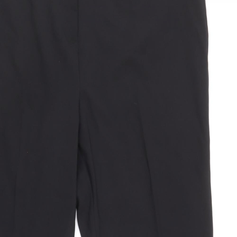 George Womens Black Polyester Trousers Size 20 Regular Zip