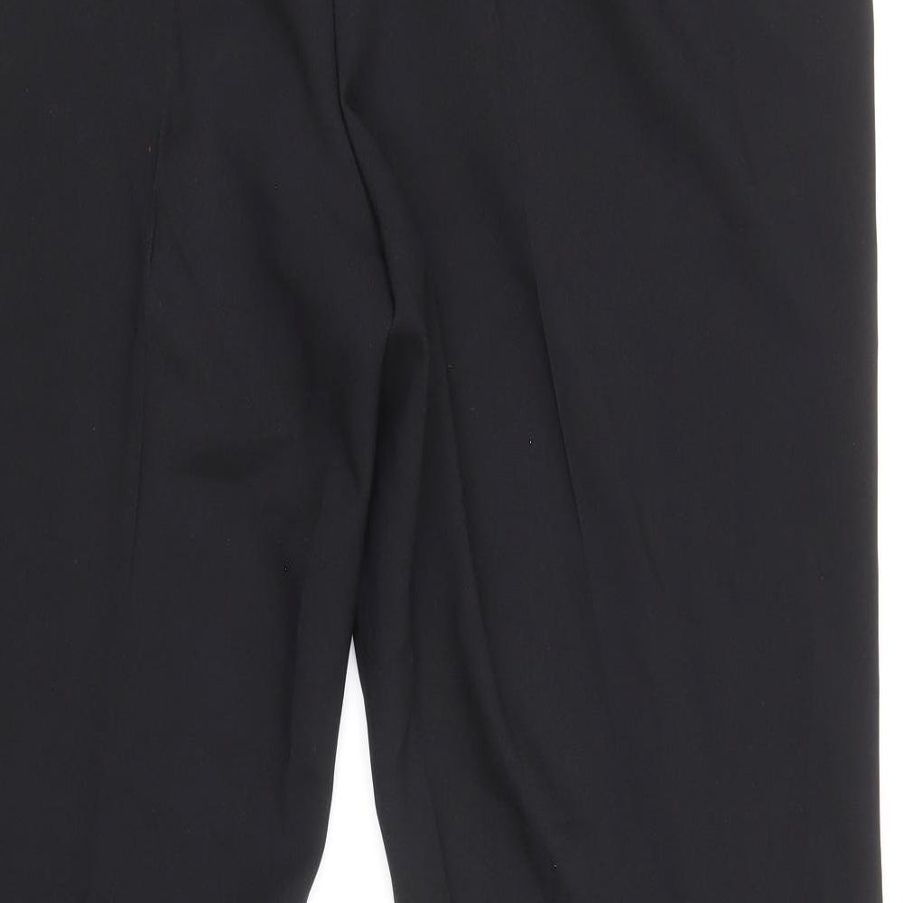 George Womens Black Polyester Trousers Size 20 Regular Zip