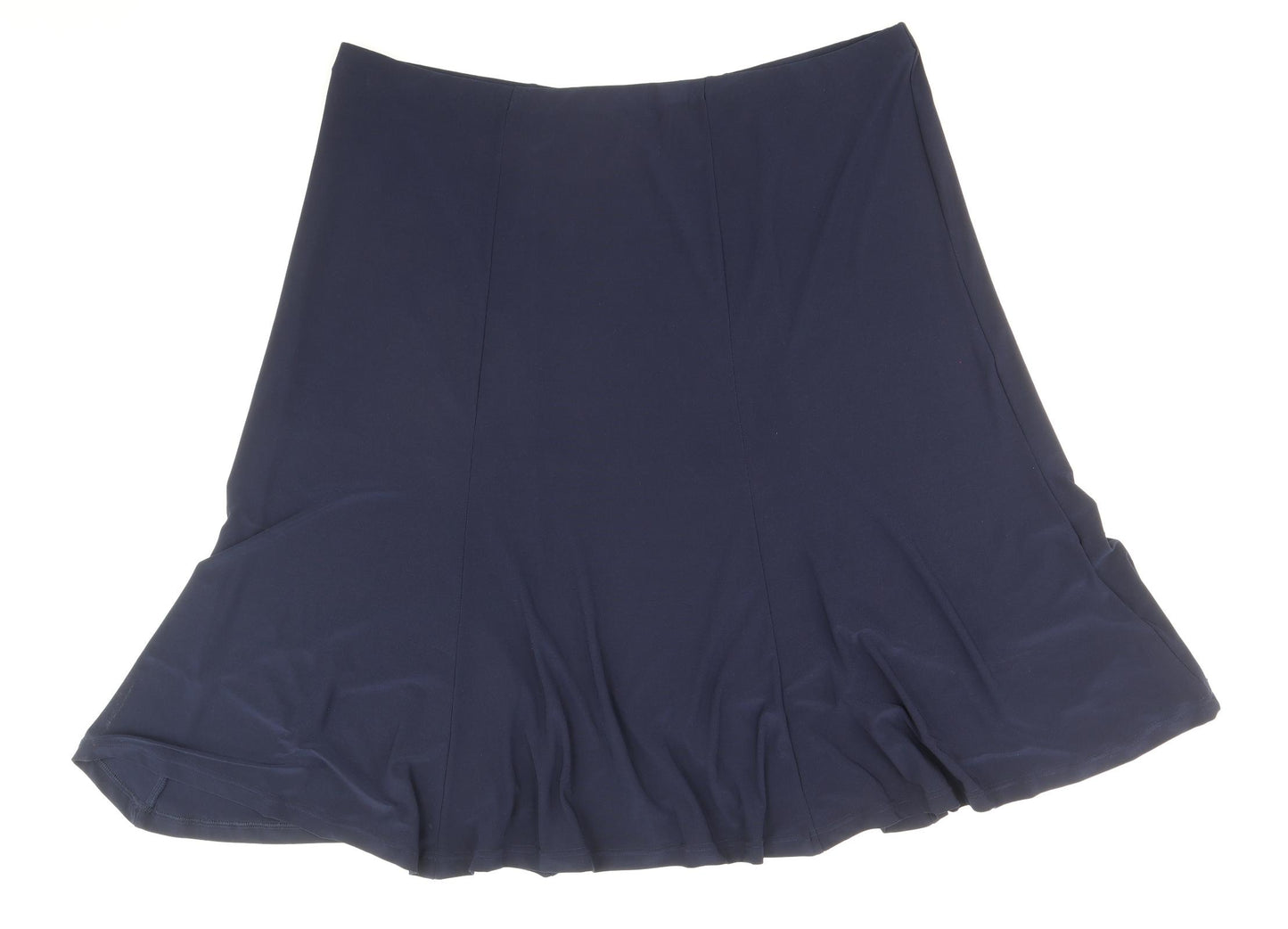 BM Collection Womens Blue Polyester A-Line Skirt Size 22