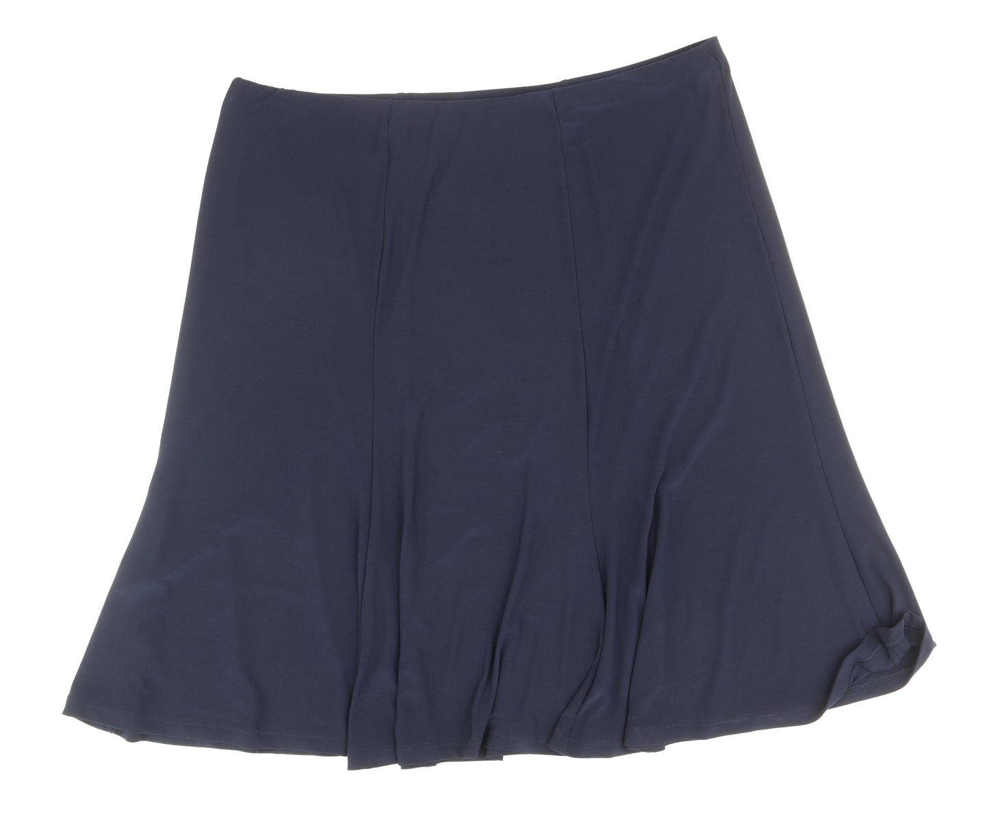 BM Collection Womens Blue Polyester A-Line Skirt Size 22
