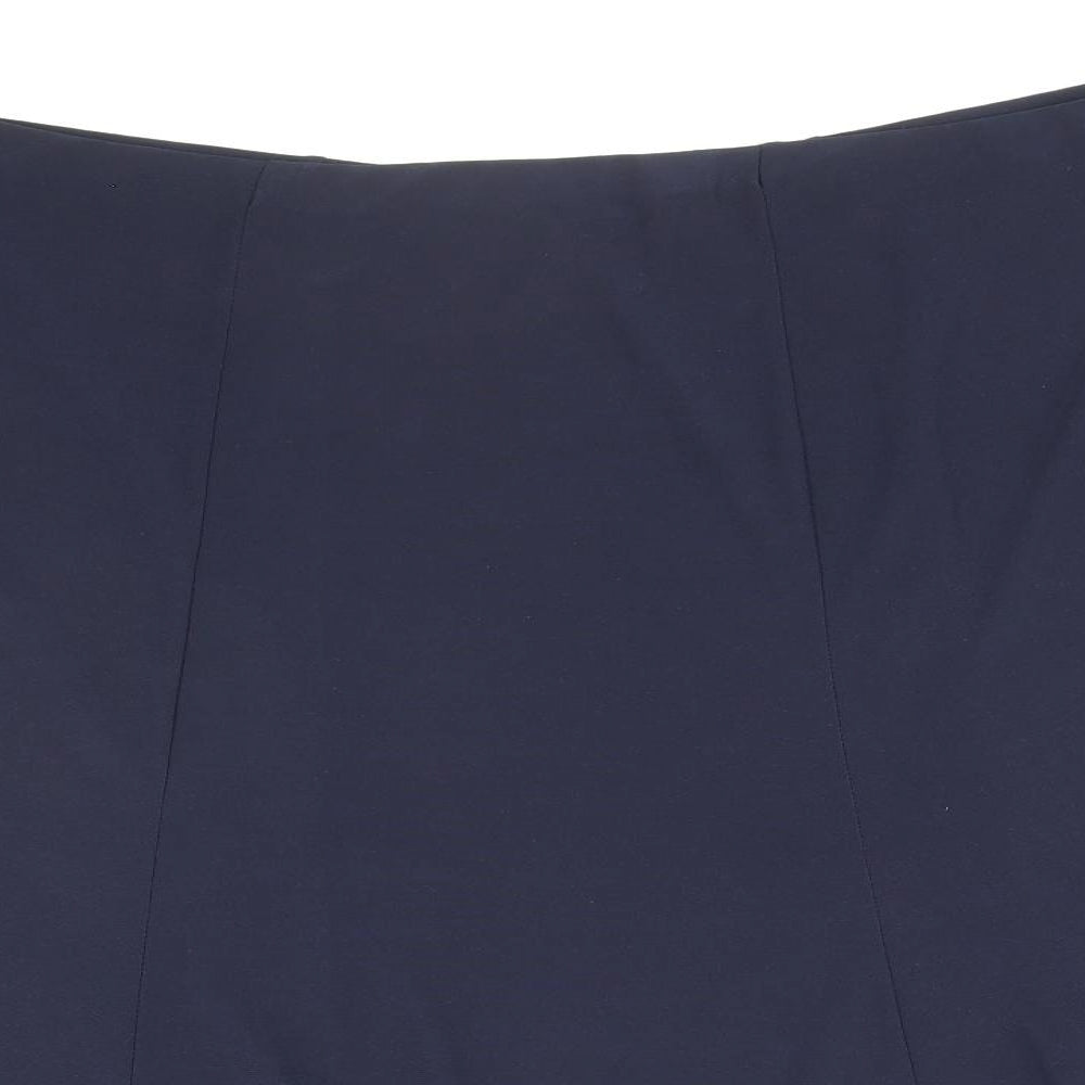 BM Collection Womens Blue Polyester A-Line Skirt Size 22