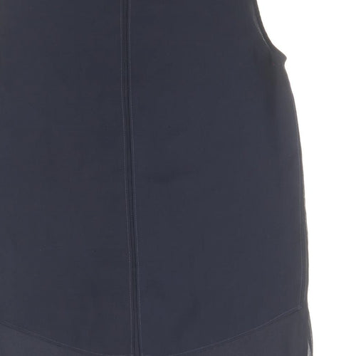 Tuzun Womens Blue Polyester Basic Blouse Size 10 Round Neck