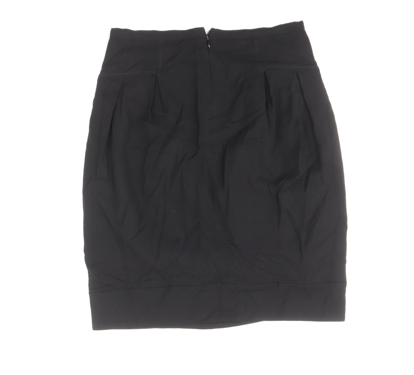 French Connection Womens Black Viscose Tulip Skirt Size 10 Zip
