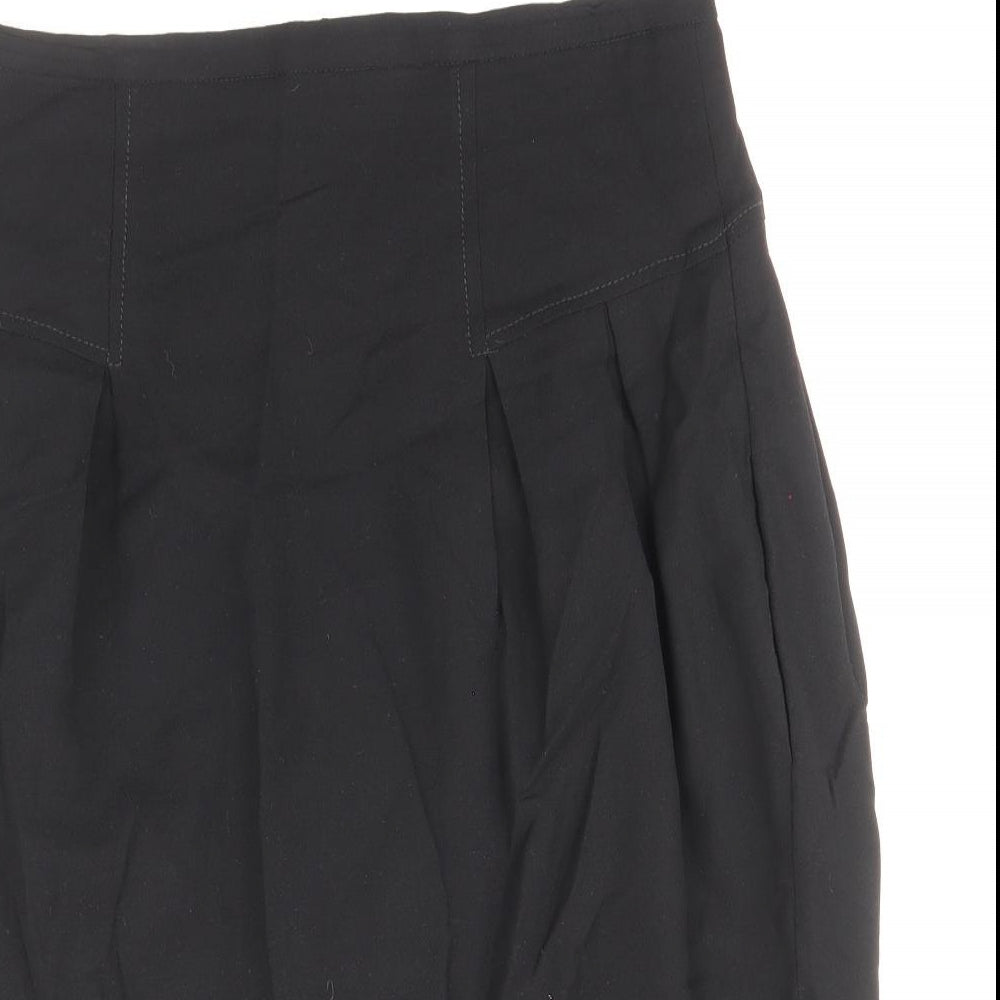 French Connection Womens Black Viscose Tulip Skirt Size 10 Zip