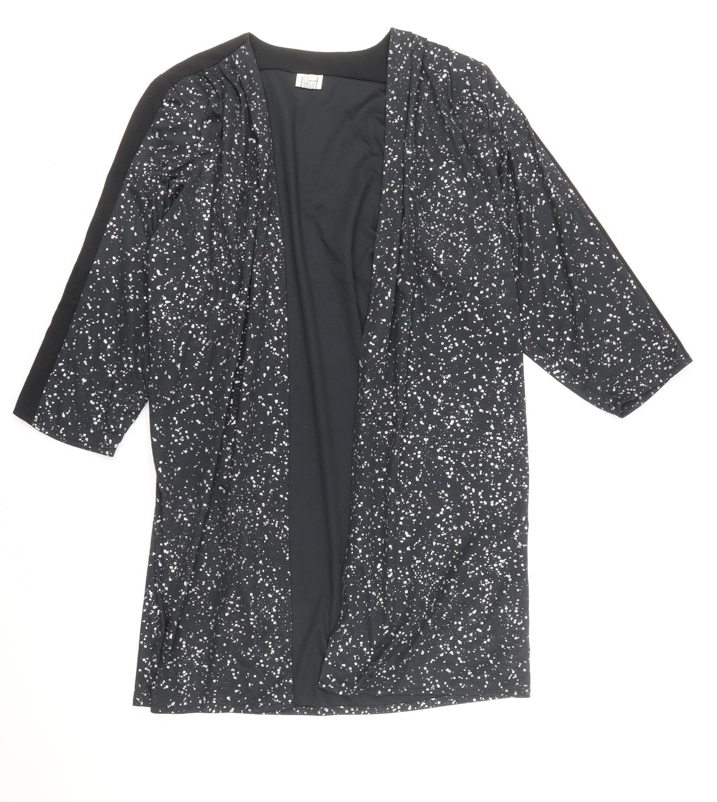 Preworn Womens Green Geometric Polyester Kimono Blouse Size 12 V-Neck