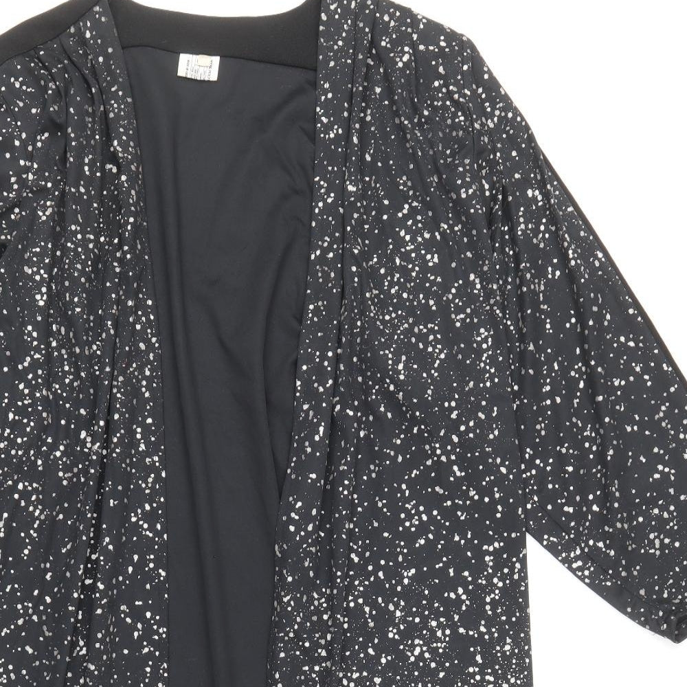 Preworn Womens Green Geometric Polyester Kimono Blouse Size 12 V-Neck