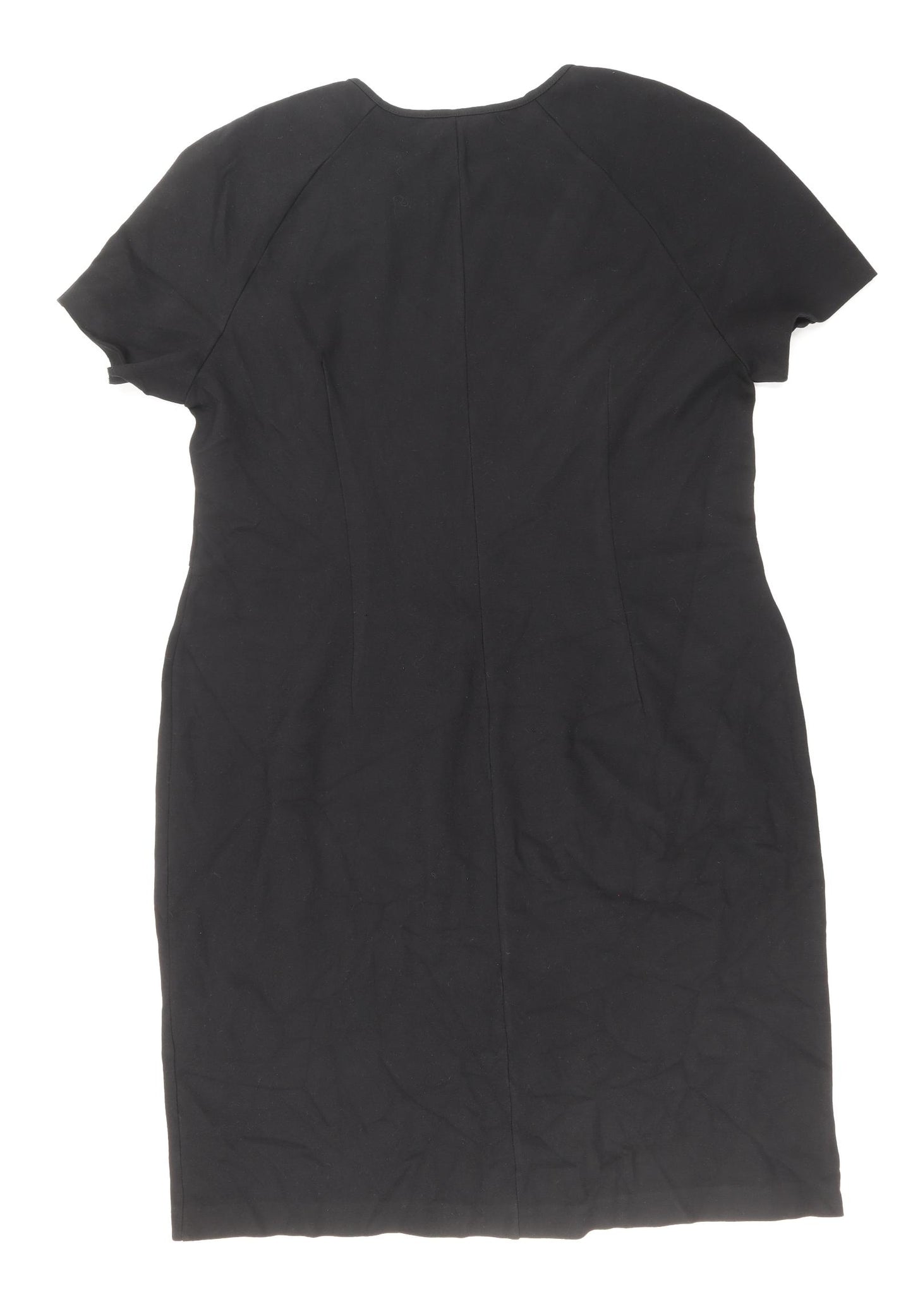 TU Womens Black Viscose Sheath Size 22 Round Neck Pullover