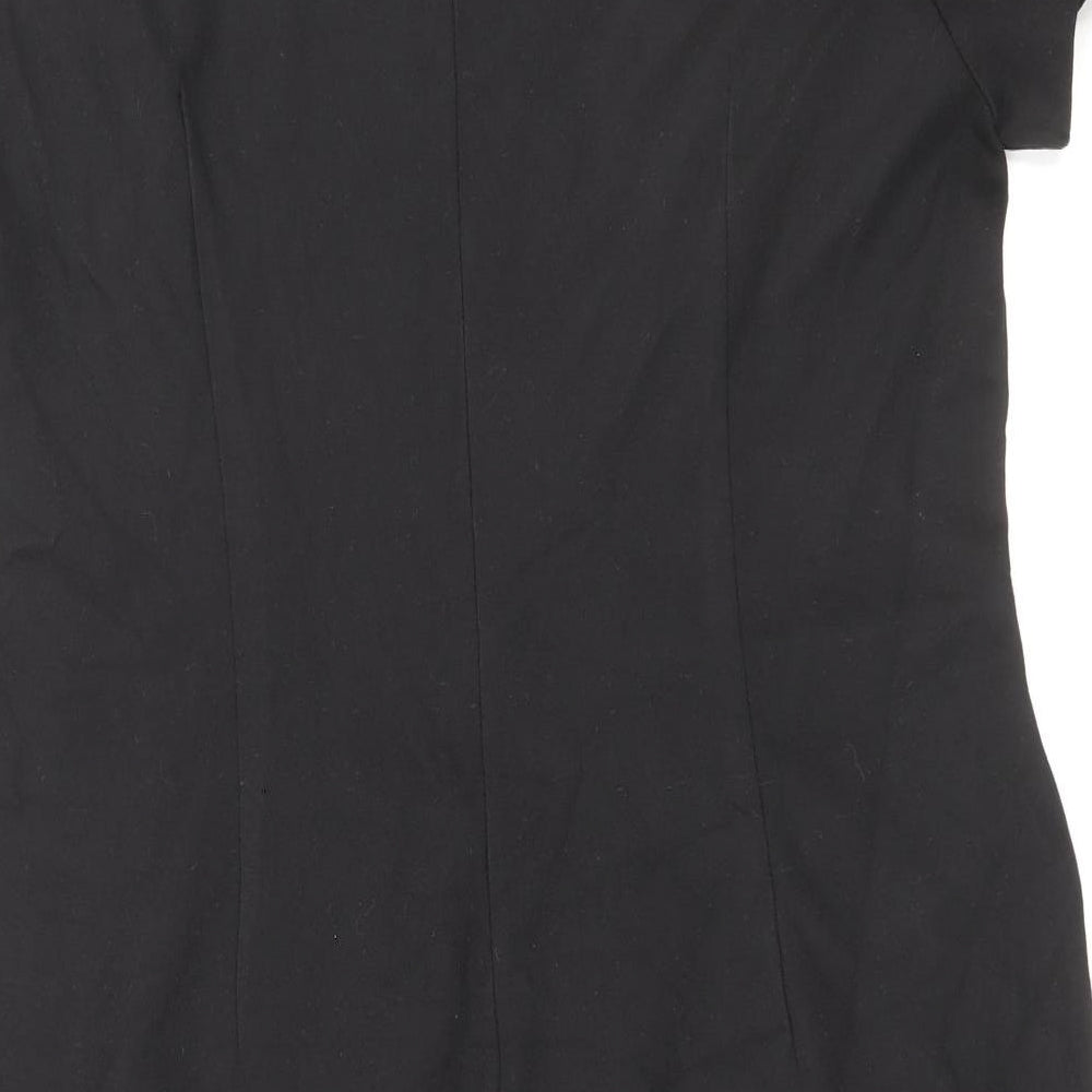 TU Womens Black Viscose Sheath Size 22 Round Neck Pullover