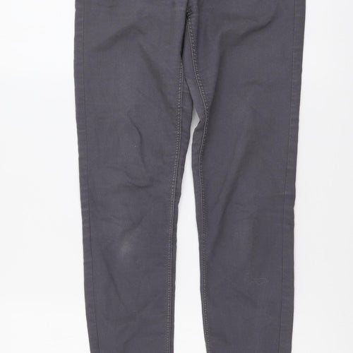 H&M Womens Grey Cotton Skinny Jeans Size S L30 in Regular Button