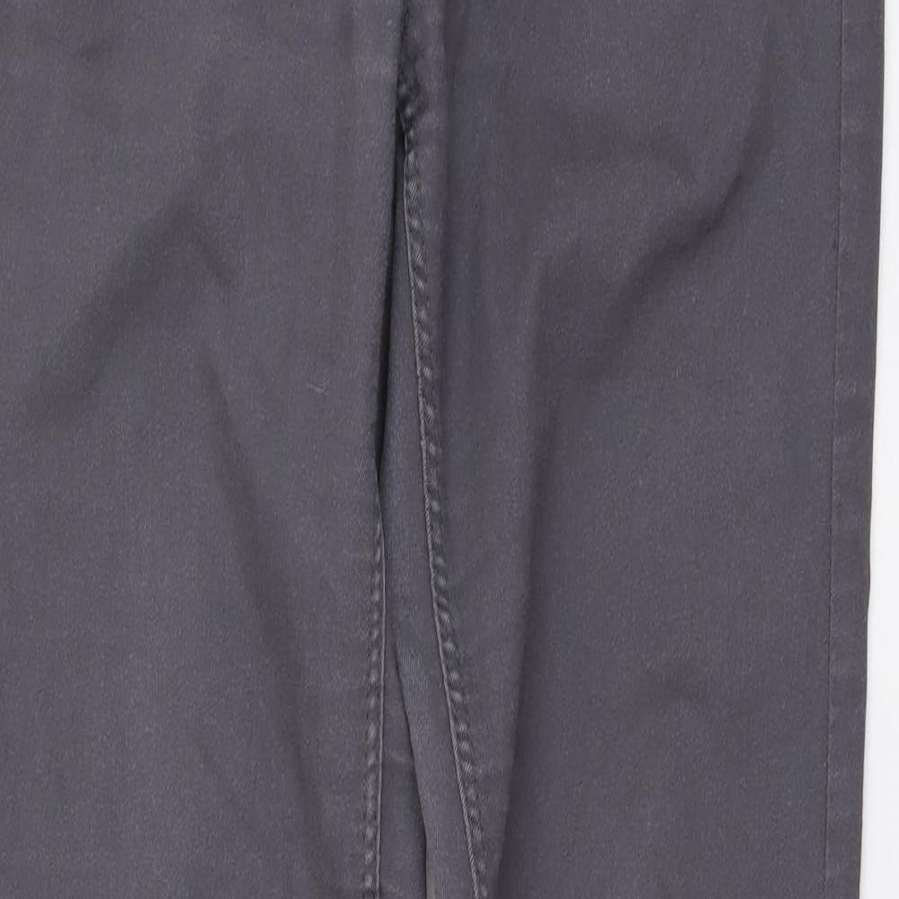 H&M Womens Grey Cotton Skinny Jeans Size S L30 in Regular Button