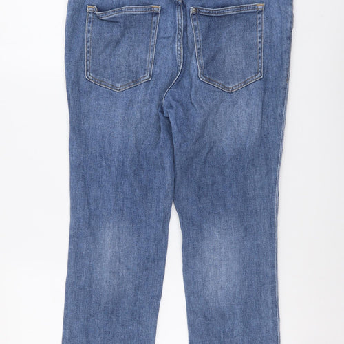 &Denim Womens Blue Cotton Straight Jeans Size M L27 in Regular Button