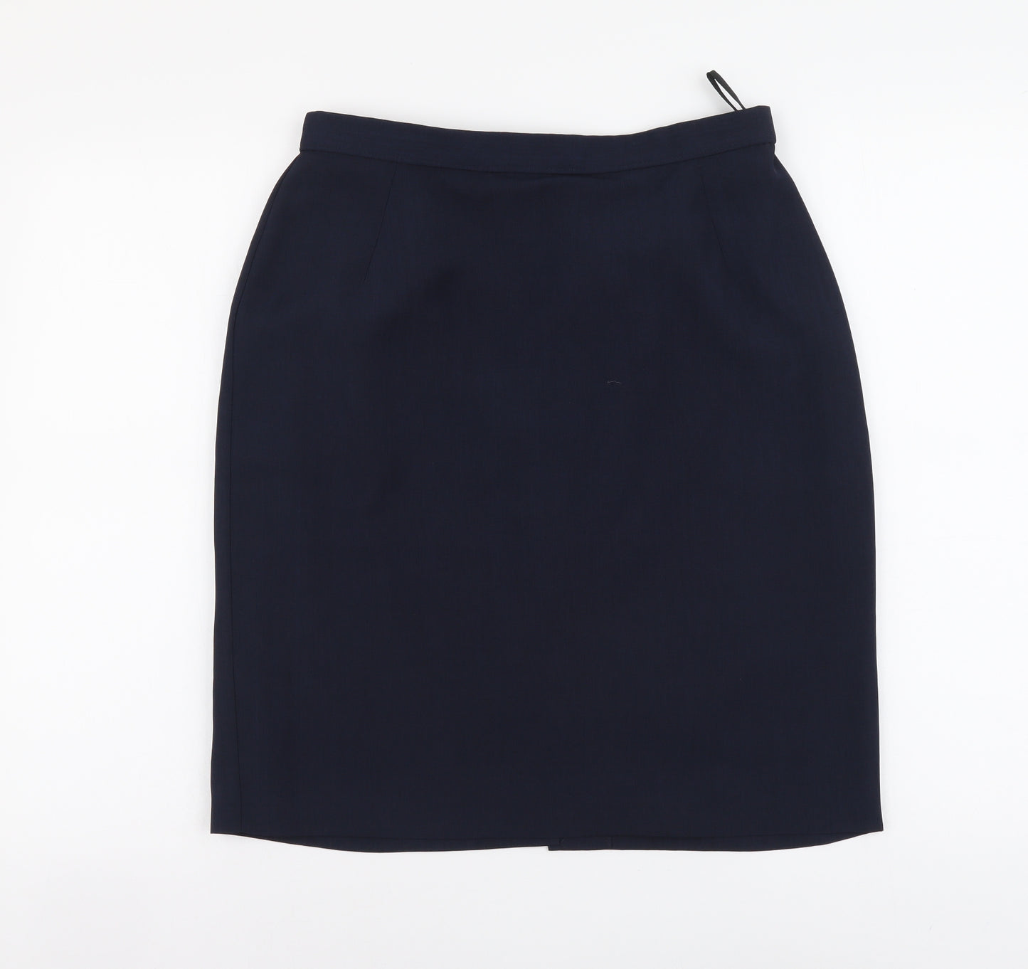 Marks and Spencer Womens Blue Polyester Mini Skirt Size 16 Zip
