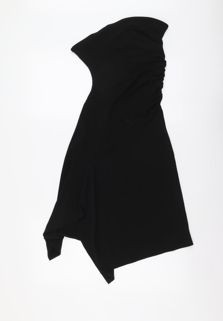 Monki Womens Black Polyester A-Line Size XS Off the Shoulder Pullover