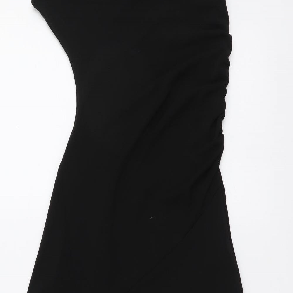 Monki Womens Black Polyester A-Line Size XS Off the Shoulder Pullover