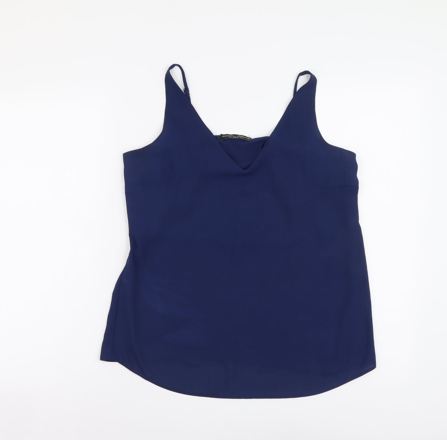 Dorothy Perkins Womens Blue Polyester Camisole Tank Size 10 V-Neck