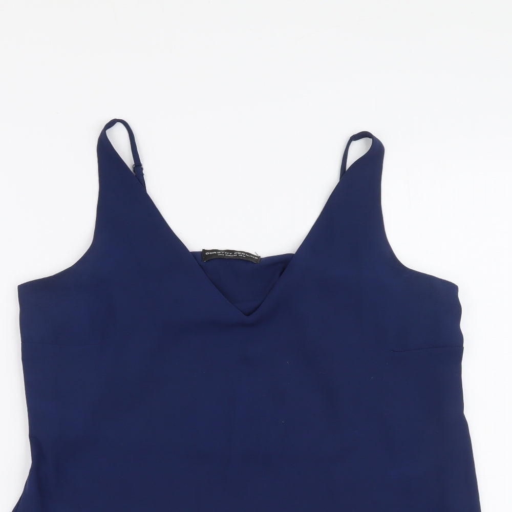 Dorothy Perkins Womens Blue Polyester Camisole Tank Size 10 V-Neck