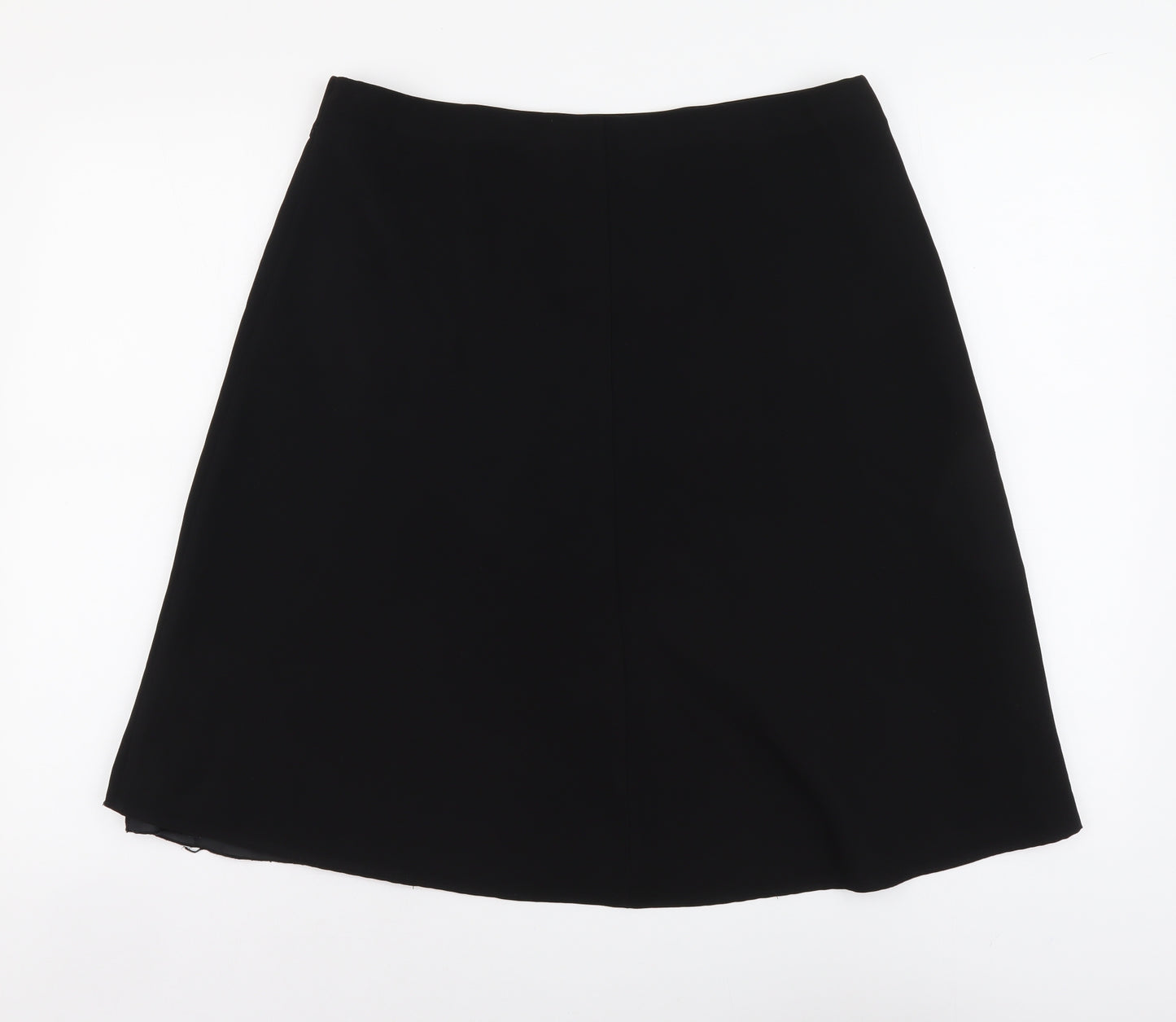 Marks and Spencer Womens Black Polyester A-Line Skirt Size 14