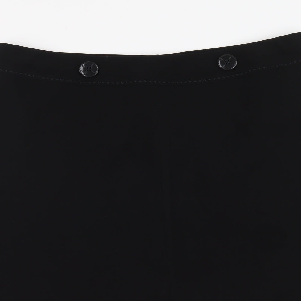 Marks and Spencer Womens Black Polyester A-Line Skirt Size 14