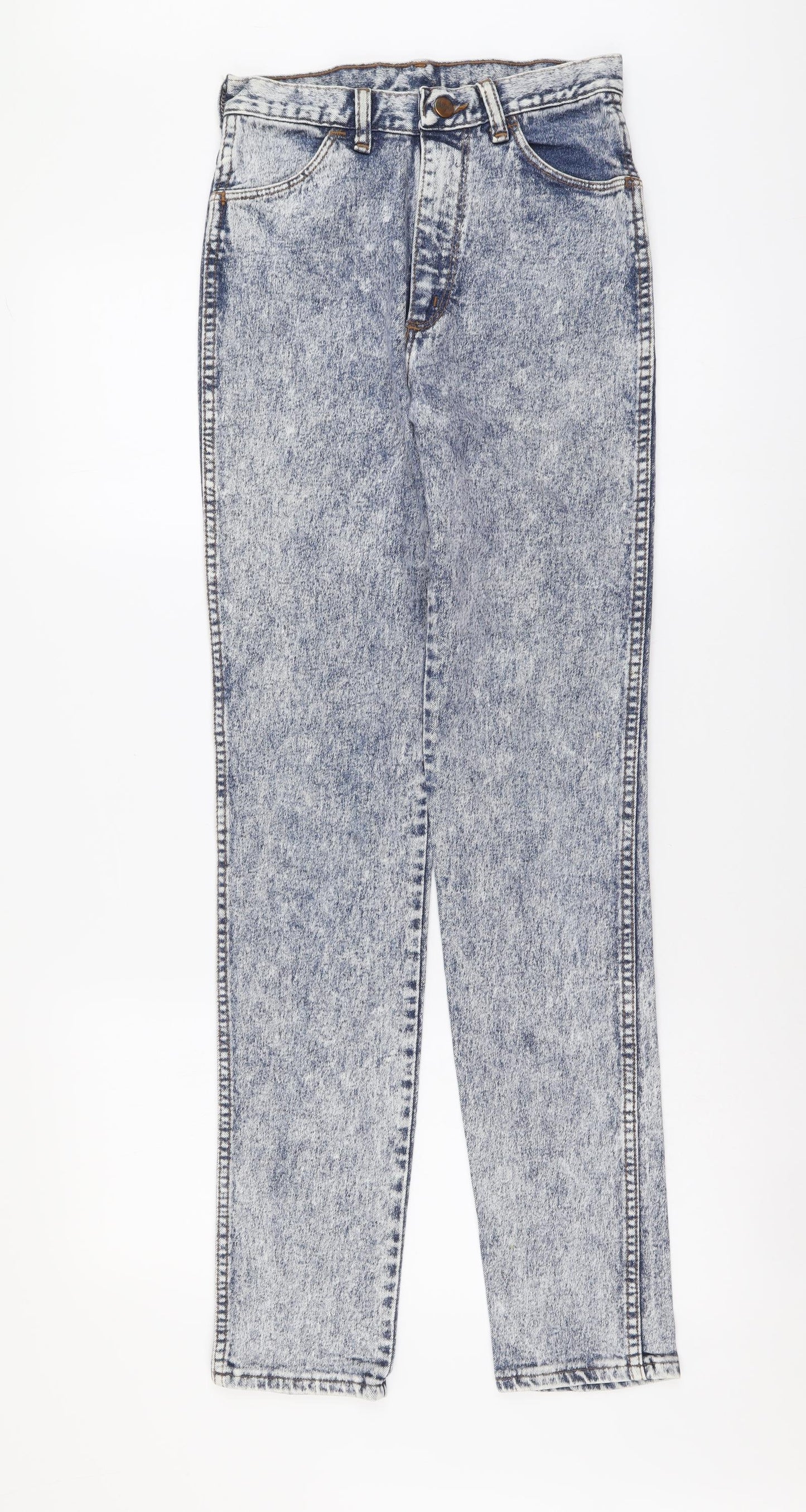 Wrangler Womens Blue Cotton Skinny Jeans Size 12 L32 in Regular Button